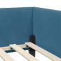 Preview: Eckbettgestell Blau 80 x 200 cm Samt und Engineered Holz