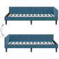 Preview: Eckbettgestell Blau 80 x 200 cm Samt und Engineered Holz
