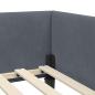 Preview: Eckbettgestell mit Kopfteil Dunkelgrau 80 cm x 200 cm Samt