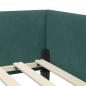Preview: Eckbettgestell Dunkelgrün 90 x 190 cm Samt und Engineered Holz