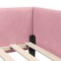 Preview: Eckbettgestell Rosa 90 x 190 cm Samt und Engineered Holz