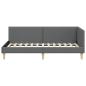 Preview: Eckbettgestell Sonstiges mit Kopfteil Dunkelgrau 80 x 200 cm