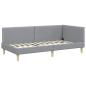 Preview: Eckbettgestell Hellgrau 90 cm x 190 cm Stoff und Sperrholz