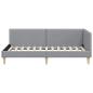 Preview: Eckbettgestell Hellgrau 90 cm x 190 cm Stoff und Sperrholz