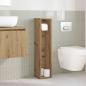 Preview: ARDEBO.de - Badezimmerschrank mit Rollenhalter Artisan Oak 20,5x20x90 cm