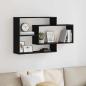 Preview: ARDEBO.de - Wandregal Eiche Schwarz 104x20x58,5 cm Holzwerkstoff
