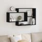 Preview: Wandregal Eiche Schwarz 104x20x58,5 cm Holzwerkstoff