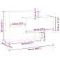 Preview: Wandregal Eiche Schwarz 104x20x58,5 cm Holzwerkstoff