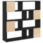 Preview: Bücherschrank/Raumteiler Eiche schwarz 105x24x102 cm