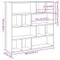 Preview: Bücherschrank/Raumteiler Eiche schwarz 105x24x102 cm