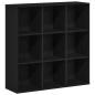 Preview: Bücherregal Eiche Schwarz 98x29x97,5 cm Holzwerkstoff