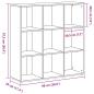 Preview: Bücherregal Eiche Schwarz 98x29x97,5 cm Holzwerkstoff