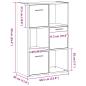 Preview: Bücherregal/Raumteiler Schwarze Eiche 60,5x30x90cm Holzwerkstoff