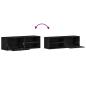 Preview: ARDEBO.de - TV-Schrank Schwarze Eiche 120x34x37 cm Holzwerkstoff