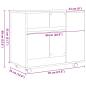 Preview: Beistelltisch Schwarze Eiche 70x35x60 cm Holzwerkstoff