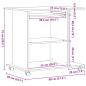 Preview: Computertisch Eiche schwarz 80x50x75 cm Holzwerkstoff