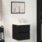 Preview: ARDEBO.de - Waschbeckenunterschrank Eiche schwarz 41x38,5x45 cm Holzwerkstoff