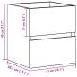 Preview: Waschbeckenunterschrank Eiche schwarz 41x38,5x45 cm Holzwerkstoff