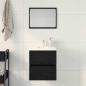 Preview: Waschbeckenunterschrank Eiche schwarz 41x38,5x45 cm Holzwerkstoff