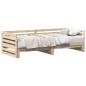 Preview: Tagesbett mit Ausziehbett ohne Matratze 80x200 cm