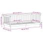 Preview: Tagesbett ohne Matratze 90x200 cm Massivholz Kiefer
