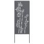 Preview: Garten Sichtschutz-Leinwand Floral Anthrazit 50 x 140 cm