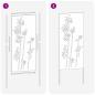 Preview: Garten Sichtschutz-Leinwand Floral Olivgrün 50 x 140 cm