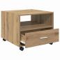 Preview: Couchtisch Eiche handwerklich 55 x 55 x 45 cm Holzwerkstoff