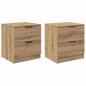 Preview: Nachttisch 2 pcs Eiche handwerklich 45 x 39 x 50 cm