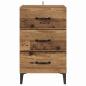 Preview: Nachttisch mit Schubladen Altholz 40 x 40 x 66 cm Holzwerkstoff