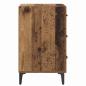 Preview: Nachttisch mit Schubladen Altholz 40 x 40 x 66 cm Holzwerkstoff