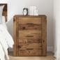 Preview: Nachttisch mit Schubladen Altholz 50 x 36 x 60 cm Holzwerkstoff