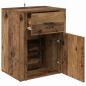 Preview: Nachttisch mit Schubladen Altholz 50 x 36 x 60 cm Holzwerkstoff