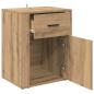 Preview: Nachttisch Eiche handwerklich 50 x 36 x 60 cm Holzwerkstoff