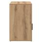 Preview: Nachttisch Eiche handwerklich 50 x 36 x 60 cm Holzwerkstoff