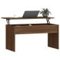 Preview: Couchtisch Braun Eichen-Optik 102x50,5x52,5 cm Holzwerkstoff