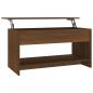 Preview: ARDEBO.de - Couchtisch Braun Eichen-Optik 102x50x52,5 cm Holzwerkstoff