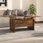 Preview: ARDEBO.de - Couchtisch Räuchereiche 80x50x42,5 cm Holzwerkstoff