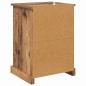 Preview: Nachttisch mit Schubladen Altholz 43 x 36 x 60 cm Holzwerkstoff