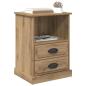 Preview: Nachttisch 2 pcs Eiche handwerklich 43 x 36 x 60 cm