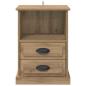 Preview: Nachttisch 2 pcs Eiche handwerklich 43 x 36 x 60 cm