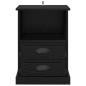 Preview: Nachttisch 2 pcs Schwarze Eiche 43 x 36 x 60 cm Holzwerkstoff