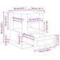 Preview: Nachttisch mit Schubladen Altholz 50 x 50 x 60 cm Holzwerkstoff