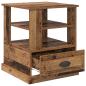 Preview: Nachttisch mit Schubladen Altholz 50 x 50 x 60 cm Holzwerkstoff