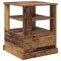 Preview: Nachttisch mit Schubladen Altholz 50 x 50 x 60 cm Holzwerkstoff