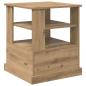 Preview: Nachttisch Eiche handwerklich 50 x 50 x 60 cm Holzwerkstoff