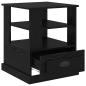 Preview: Nachttisch Schwarze Eiche 50 x 50 x 60 cm Holzwerkstoff
