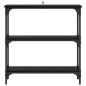 Preview: Konsolentisch mit Regal Schwarze Eiche 75 x 22,5 x 75 cm