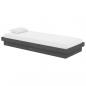 Preview: Massivholzbett Grau 75x190 cm