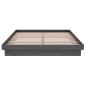 Preview: Massivholzbett Grau 135x190 cm